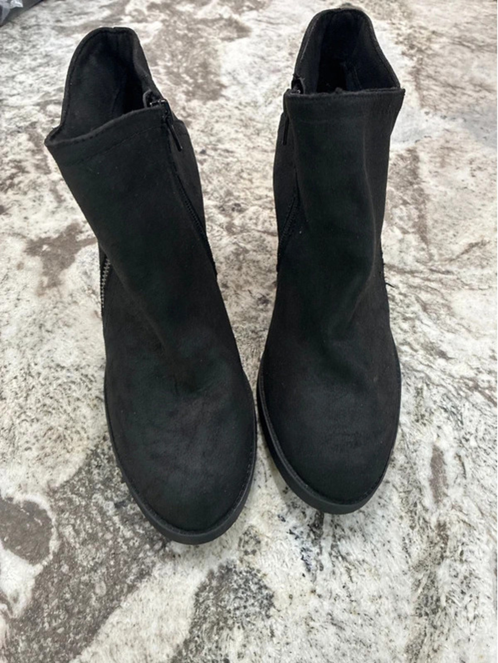Rampage Edyn Black Fabric Ankle Boots Size 8.5M